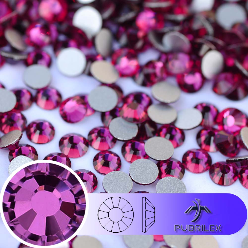 Nail Art Fuchsia - Fucsia SS3-SS30 Strass in vetro Cristallo