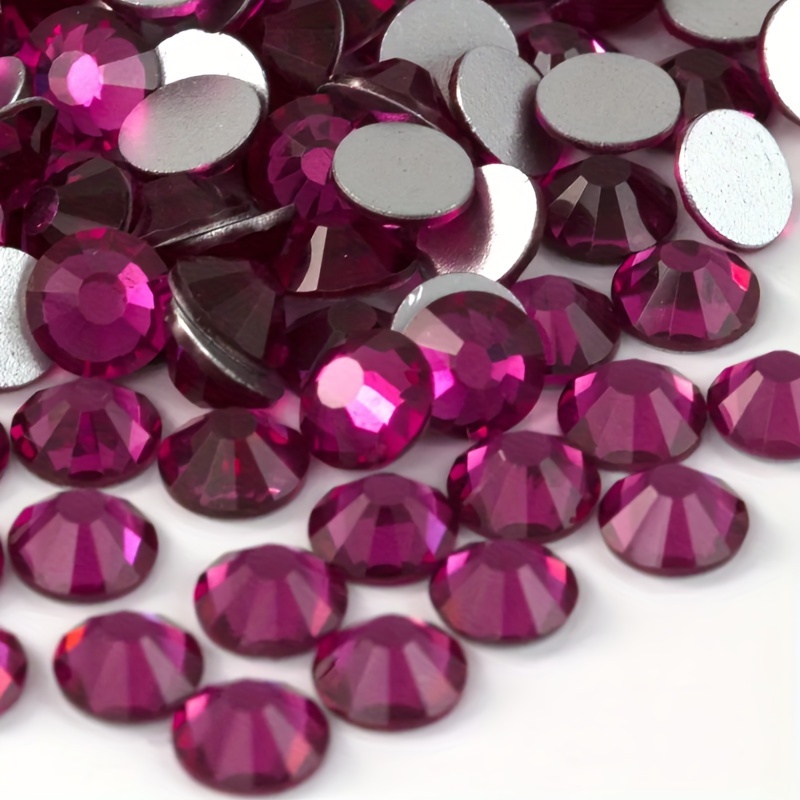 Nail Art Fuchsia - 1440 Pezzi SS4-SS40 Strass Non Hotfix