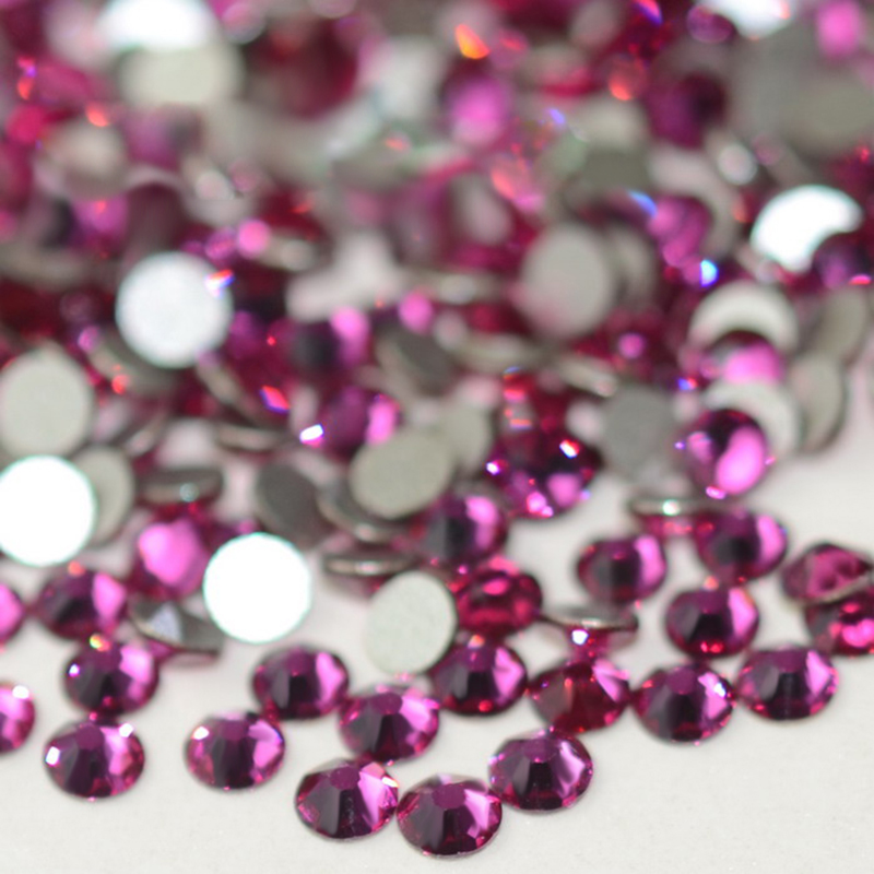 Nail Art Fuchsia - Strass in vetro fucsia di alta