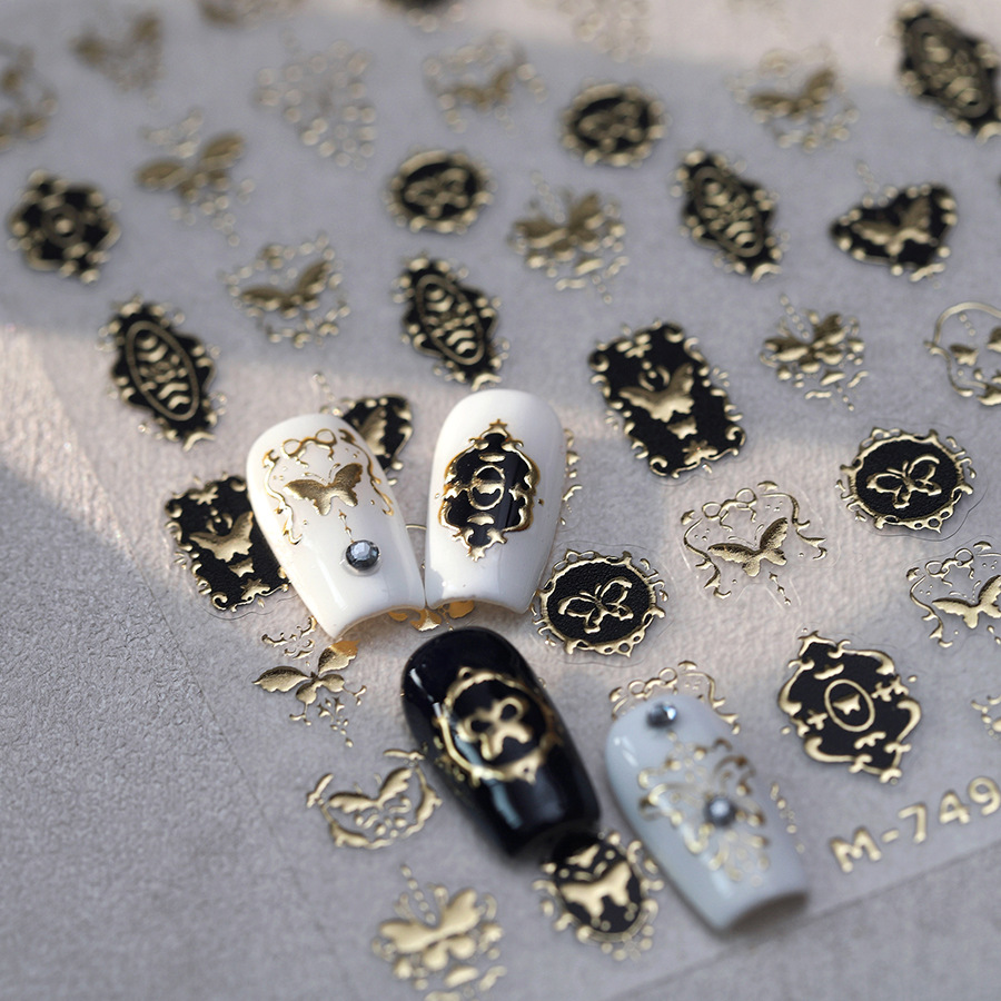 Nail Art Elegan - TENSOR NAIL Adesivi per Unghie Vintage