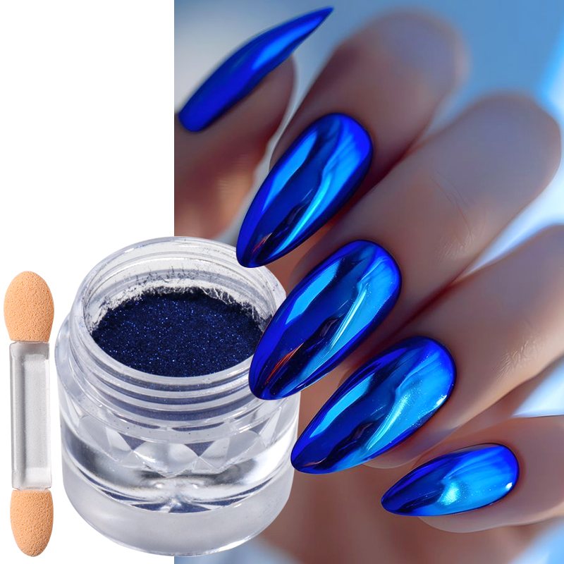 Nail Art Queen - Polvere per Unghie Effetto Specchio Cromato