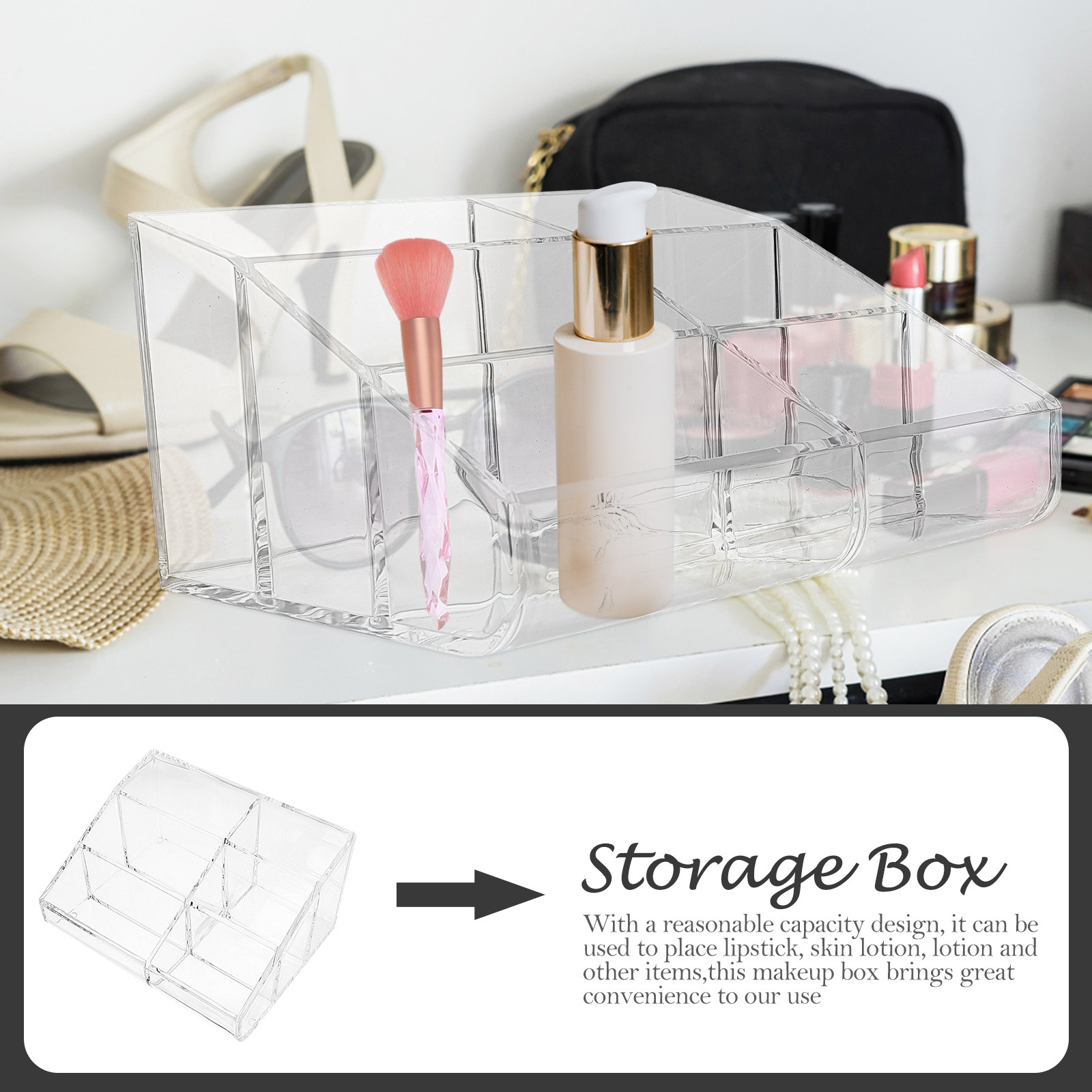 Organizer in Acrilico a 6 Scom - Acrylic Powder Clear recensione e prezzo